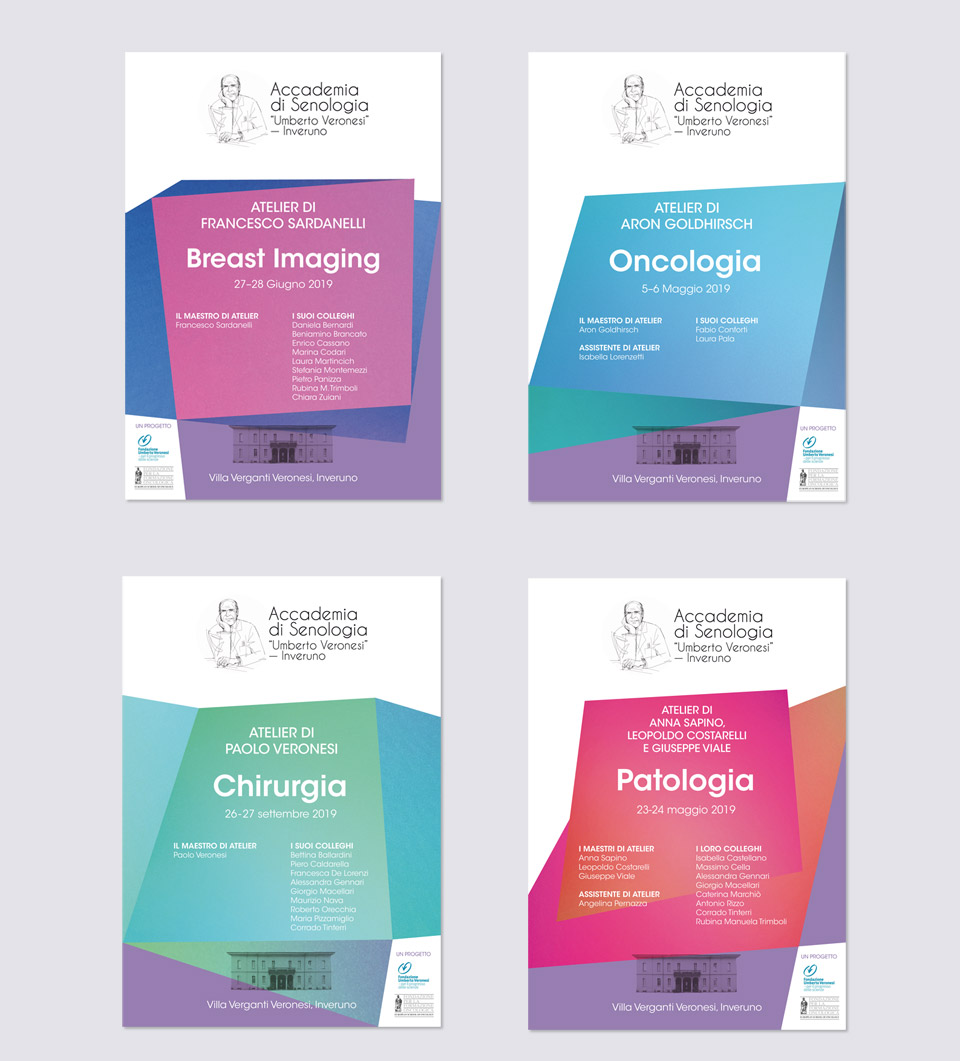 Realizzazione grafica brochure per l'Accademia di Senologia Umberto Veronesi 2